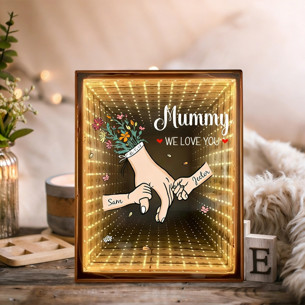 Personalized Mom We Love You Starry Mirror Light Box Mother's Day Gift