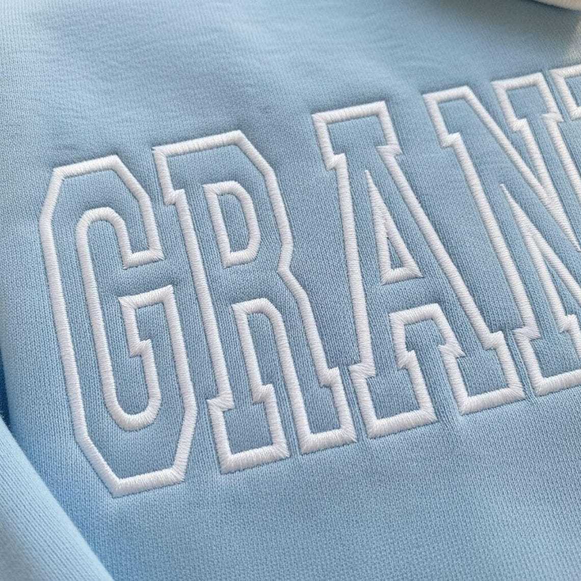 Custom Gigi Mimi Mama Grandma Embroidered Sweatshirt & Hoodie Mothers Day Gifts for Her Personalized Embroidery Grandma Crewneck