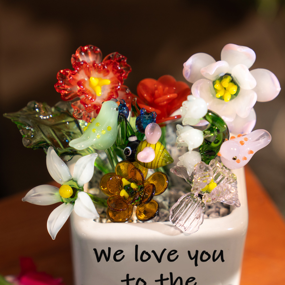 [Copy]Custom Mini Glass Birth Month Flower with Plant Pot Keepsake Gifts For Mother's Day Gift Ideas