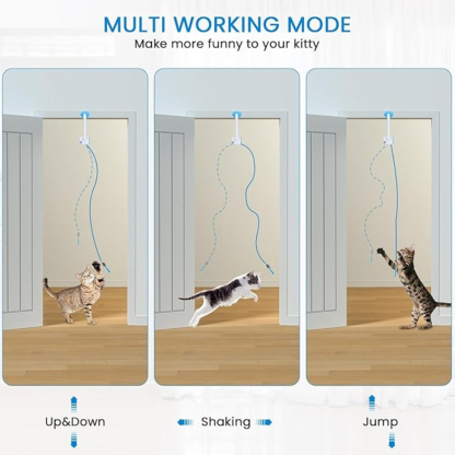 Smart USB Rechargeable Door Hanging Automatic Retractable Cat Enrichment Interactive Toys