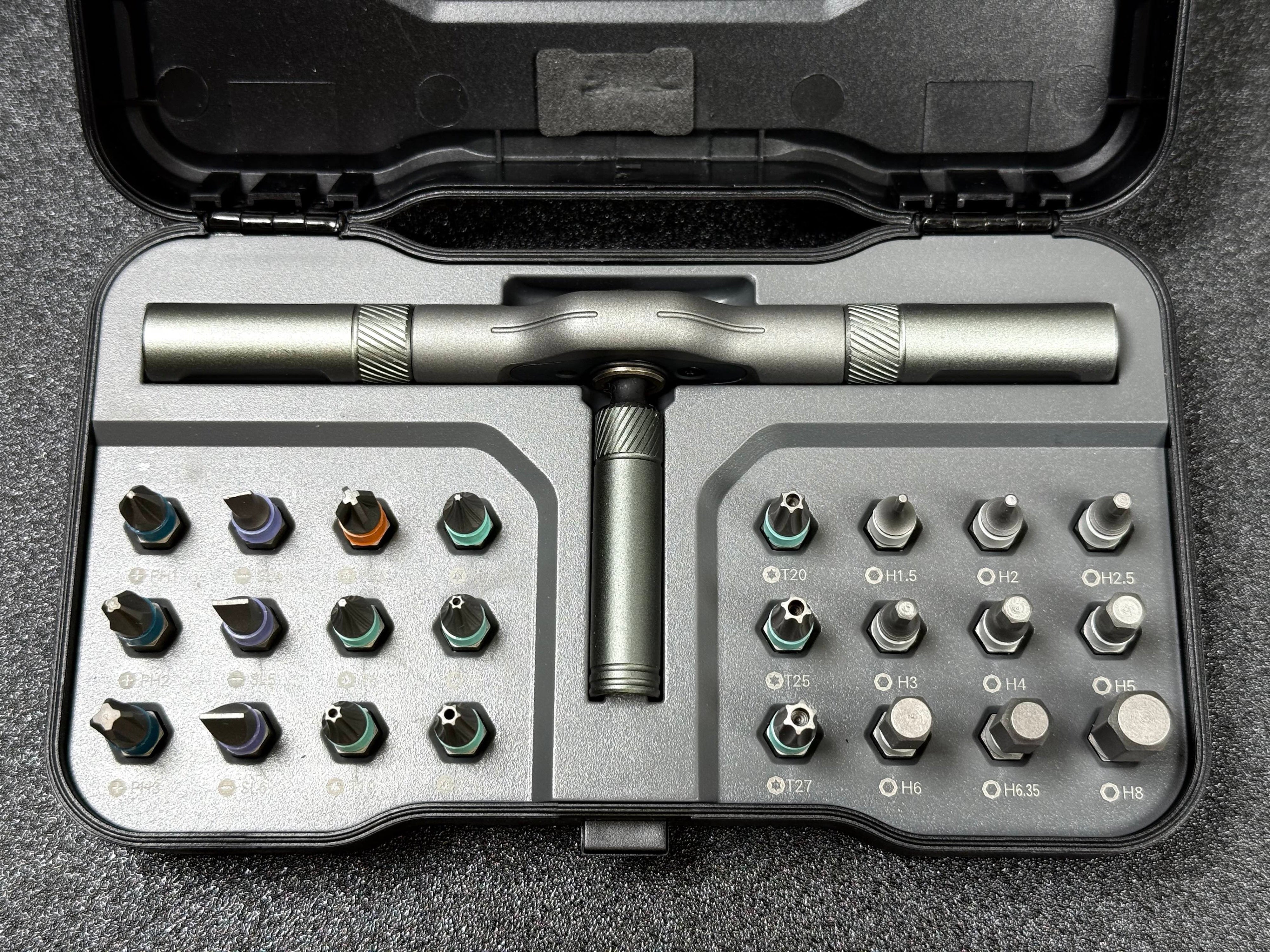 Ratchet Screwdriver Set 24-in-1 Bit Repair Tool Manual Hardware With Handle