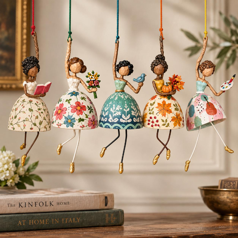✨ Whimsical Hanging Ballerina Ornament, 5 Styles Retro Lady Decor