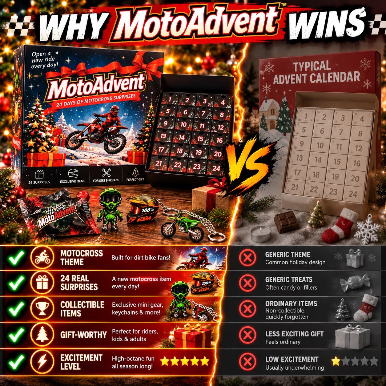 MotoAdvent 24 Days Motocross Dirt Bike Advent Calendar 🏍️