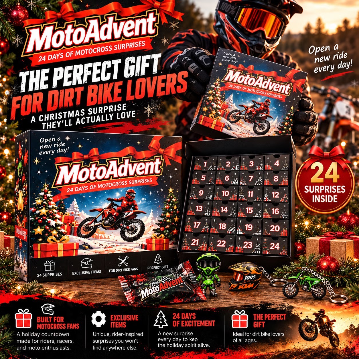 MotoAdvent 24 Days Motocross Dirt Bike Advent Calendar 🏍️