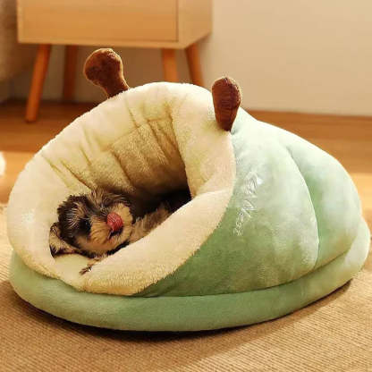 Winter Warm Small Dog Kennel Bed Breathable Dog House Cute Slippers Shaped Dog Bed Cat Sleep Bag Foldable Washable Pet House