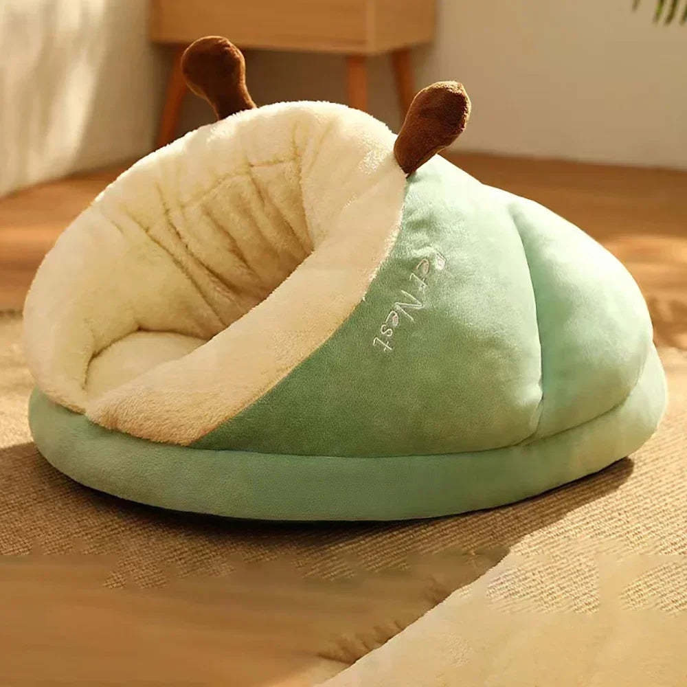 Winter Warm Small Dog Kennel Bed Breathable Dog House Cute Slippers Shaped Dog Bed Cat Sleep Bag Foldable Washable Pet House