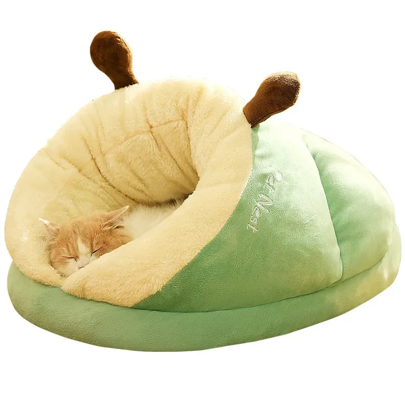 Winter Warm Small Dog Kennel Bed Breathable Dog House Cute Slippers Shaped Dog Bed Cat Sleep Bag Foldable Washable Pet House