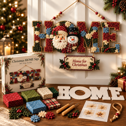 🔥49% Off Last Day - 🎄 ✨ DIY Fabric Poke Art HOME Sign Kit – No-Sew Seasonal Door & Wall Hanging Craft 🏡  (📦Buy 2 Free Shipping)