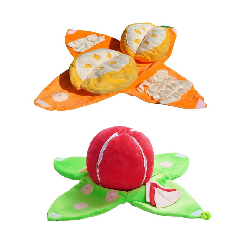 Orange Hide-and-Seek Plush Dog Toy