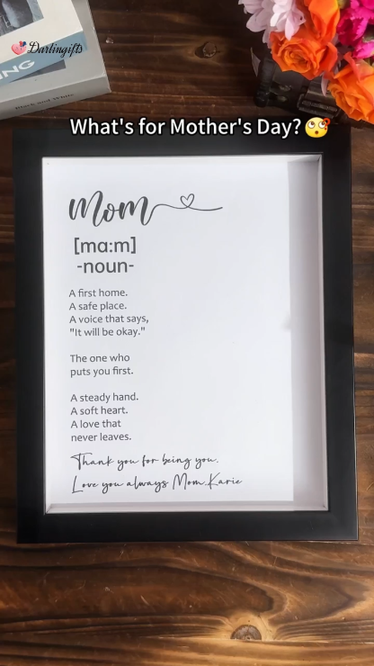 Custom Glass Birth Flower Frame Mother's Day Gift