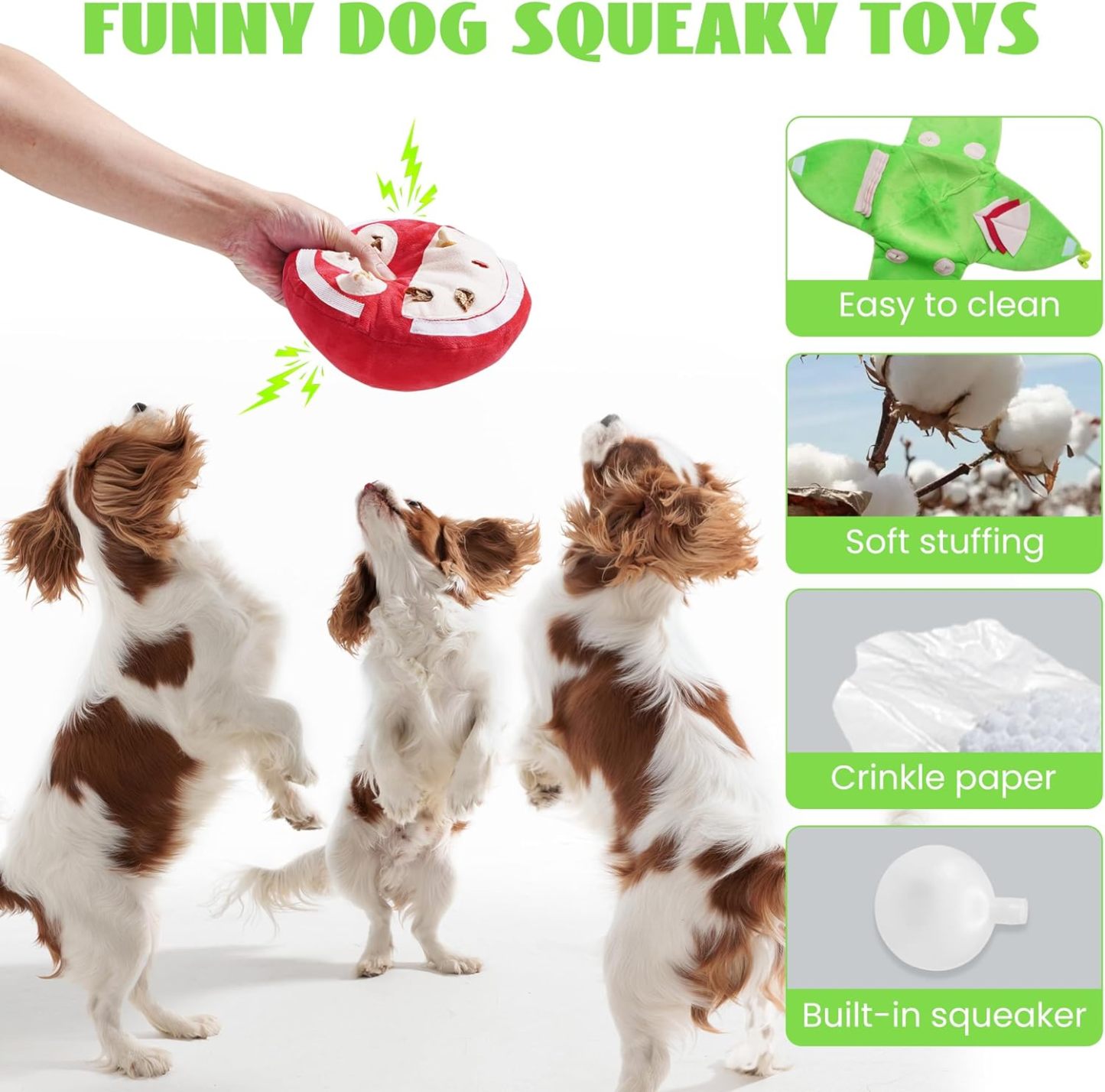 Orange Hide-and-Seek Plush Dog Toy