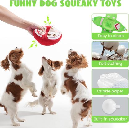 Orange Hide-and-Seek Plush Dog Toy