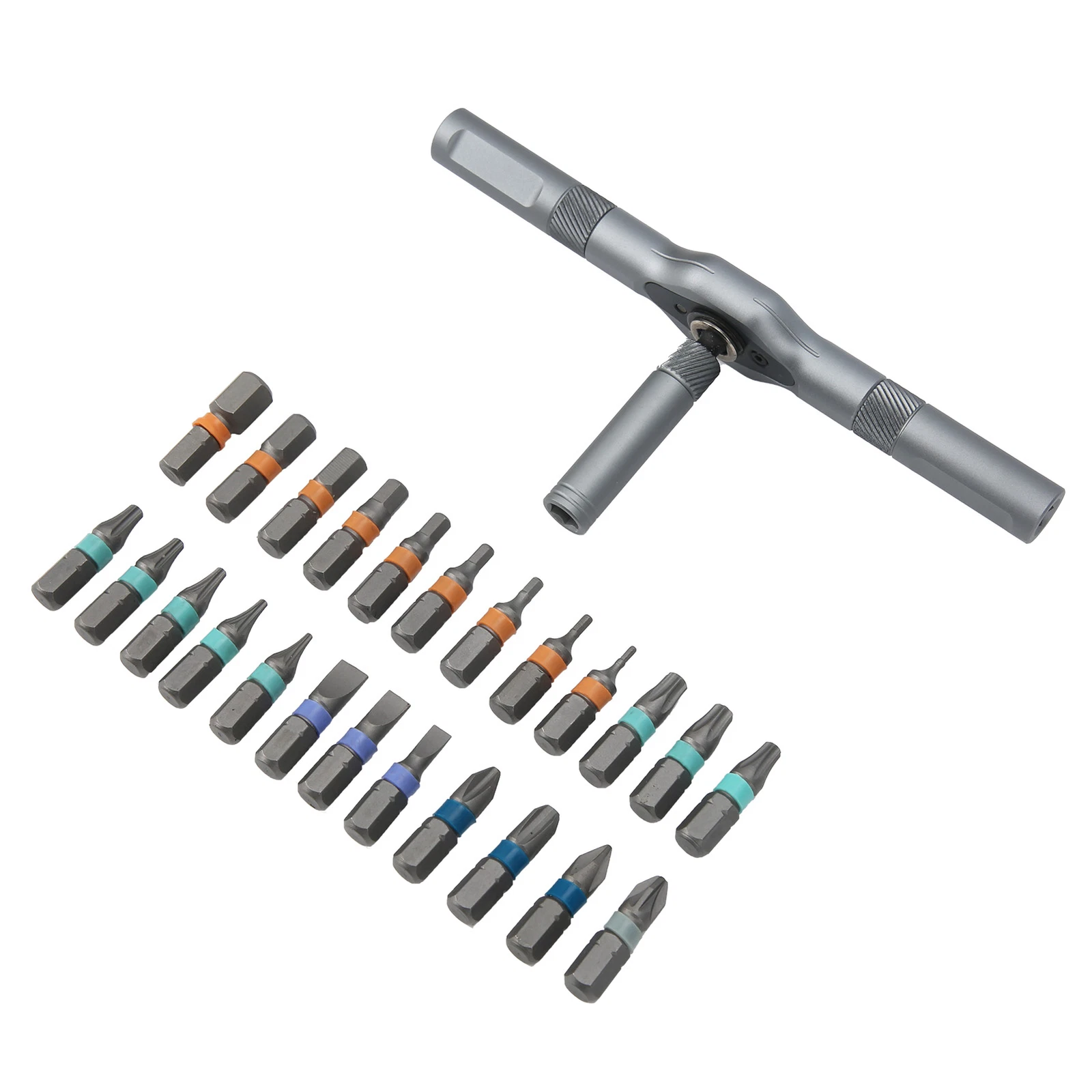 Ratchet Screwdriver Set 24-in-1 Bit Repair Tool Manual Hardware With Handle