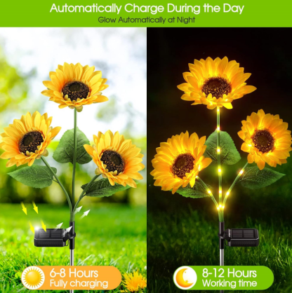 Solar LED Sunflower Garden Lights