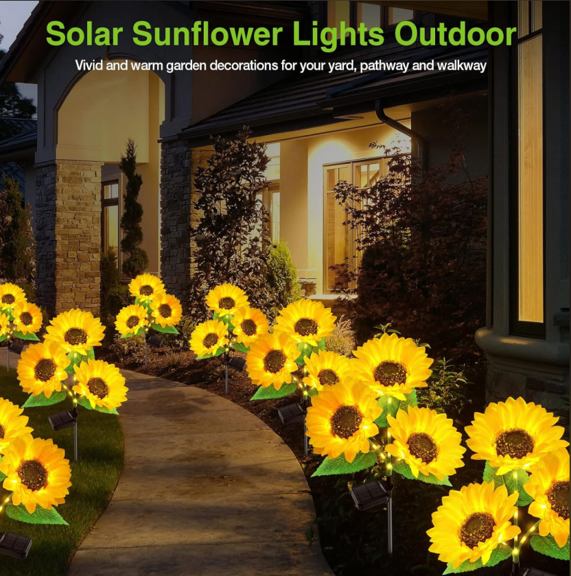 Solar LED Sunflower Garden Lights