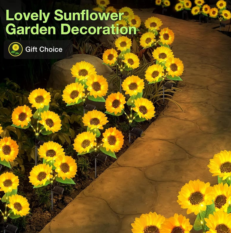 Solar LED Sunflower Garden Lights