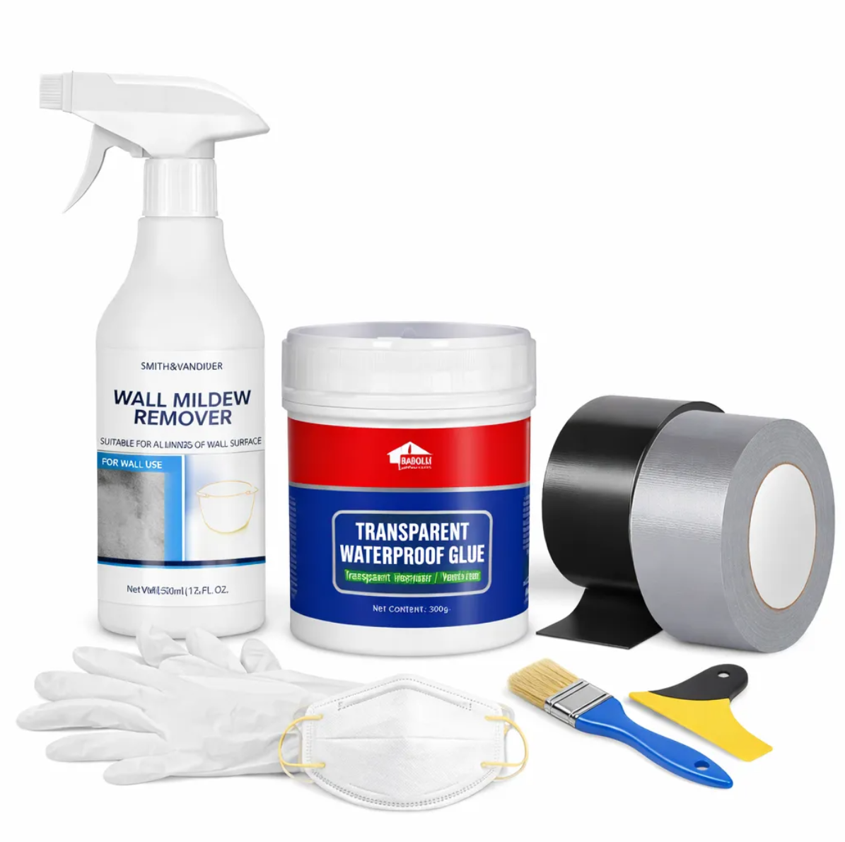 Suitable for  Solution 5/6/7：Waterproof glue + tape + mold remover