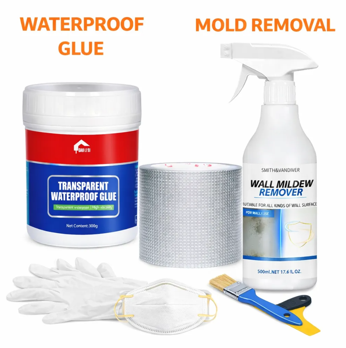 Solution 2： Waterproof + Mildew Remover