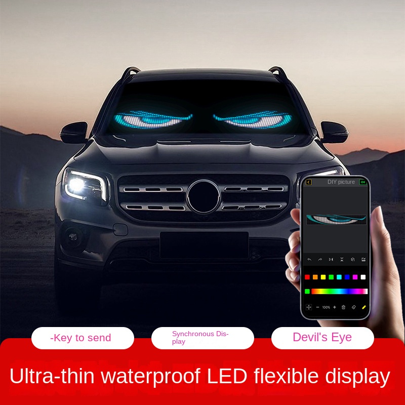 Portable LED car soft-screen sticker – a flexible display screen for use on cars.