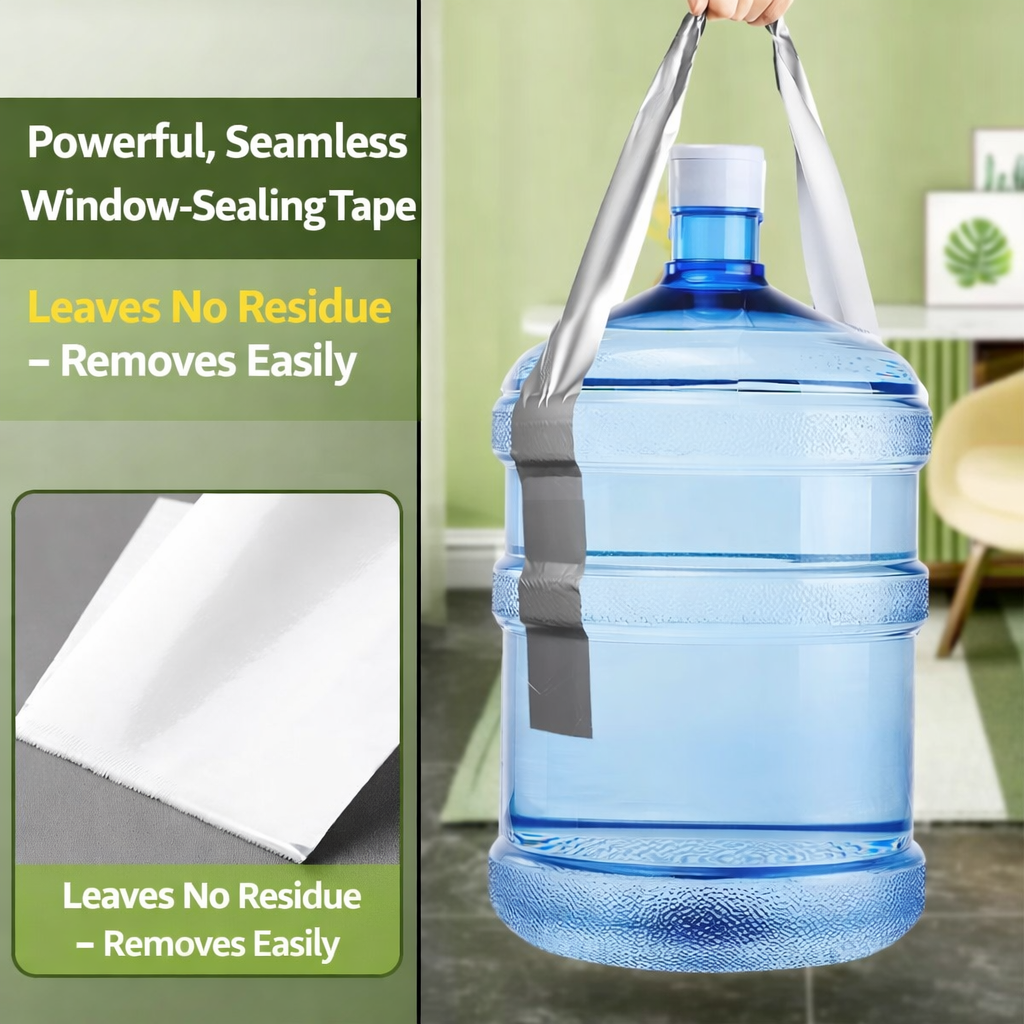 Powerful, seamless window-sealing tape set that keeps out wind and rain while providing warmth