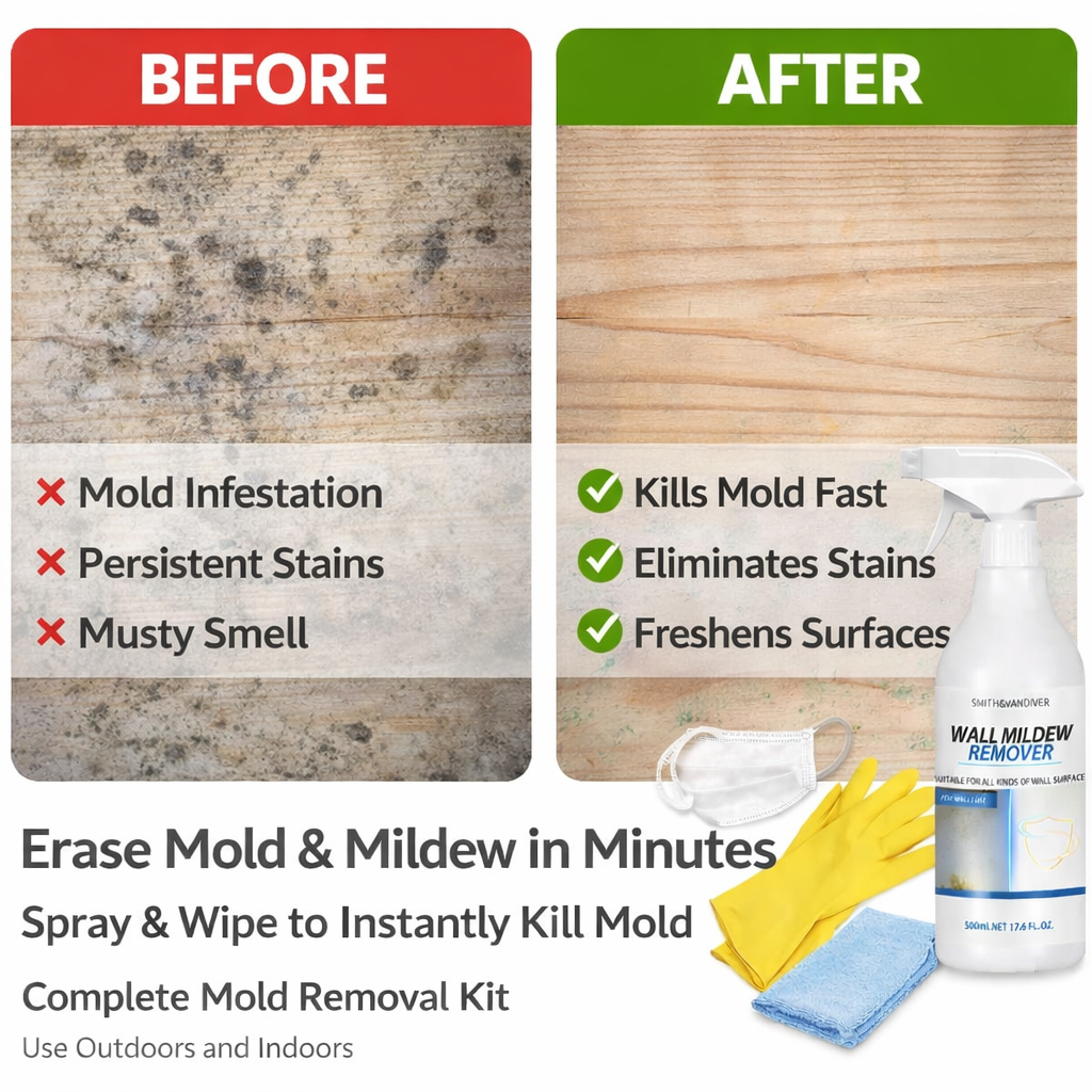 Solution 1，2：Wood Cleaning and Mold Preventive Agent for Home Wall Wardrobes