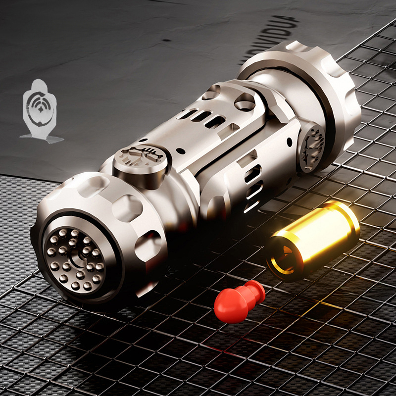 Finger-tip top spinner: an alloy-based tool for decompressing files, equipped with a roller.