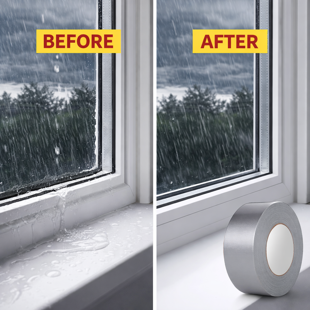 Powerful, seamless window-sealing tape set that keeps out wind and rain while providing warmth