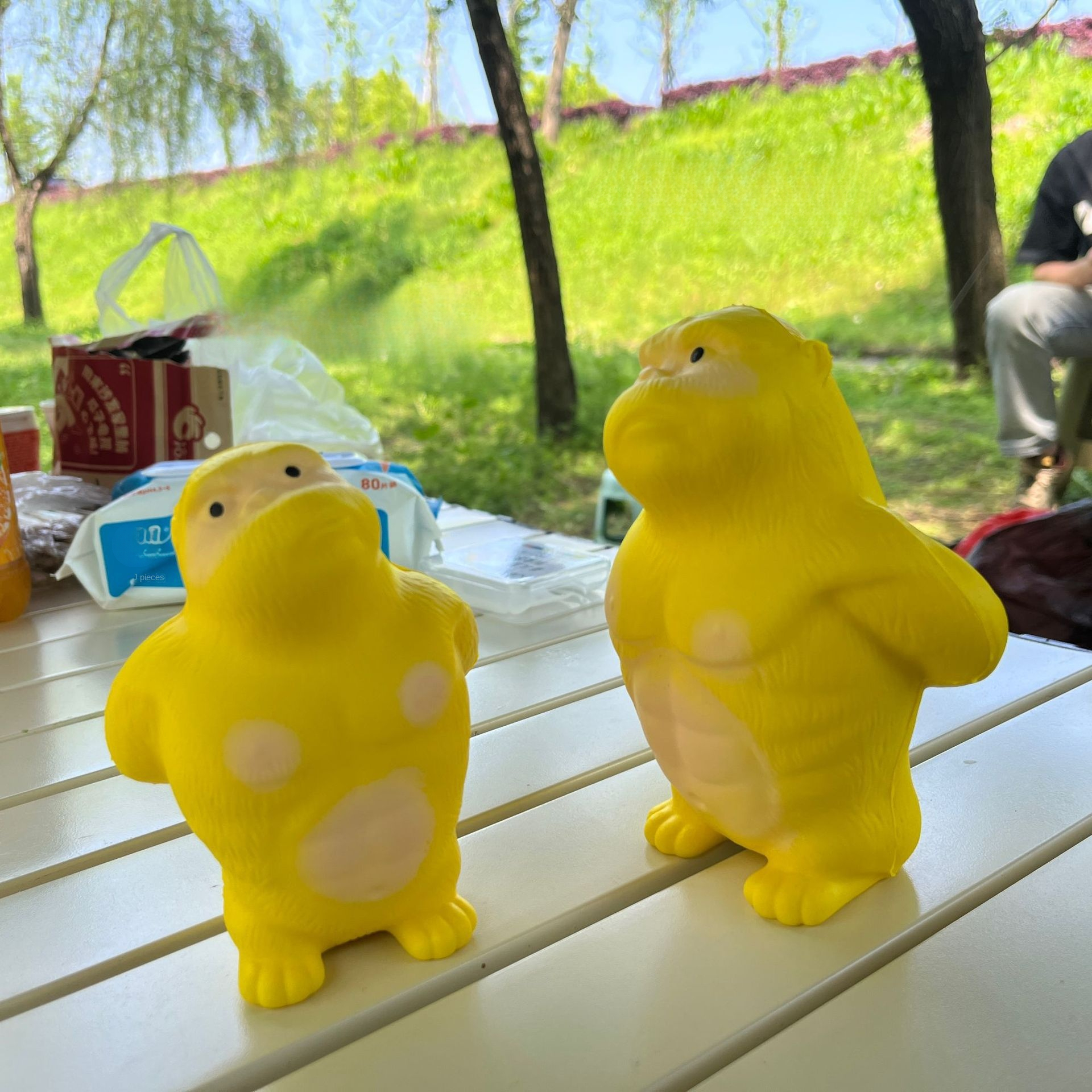 Gorillas that can decompress and release stress by doing so.