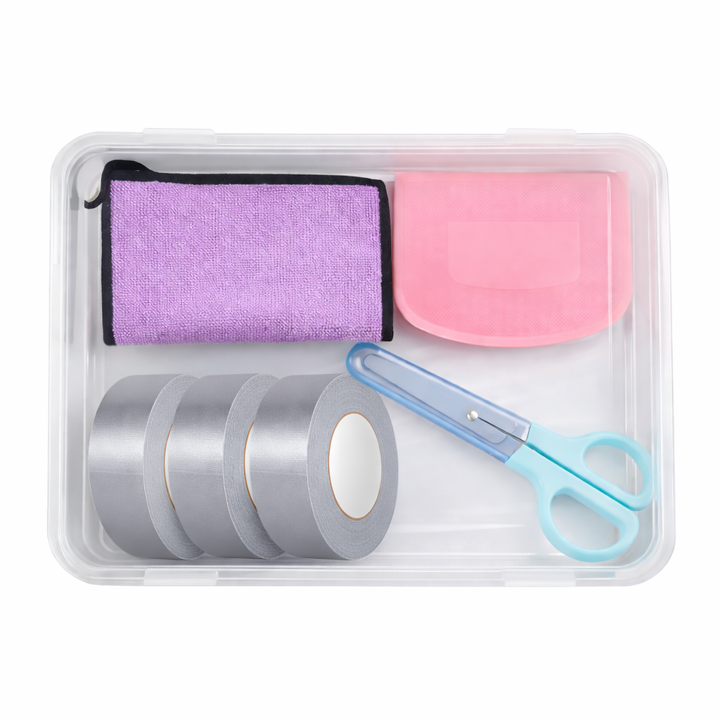 Powerful, seamless window-sealing tape set that keeps out wind and rain while providing warmth