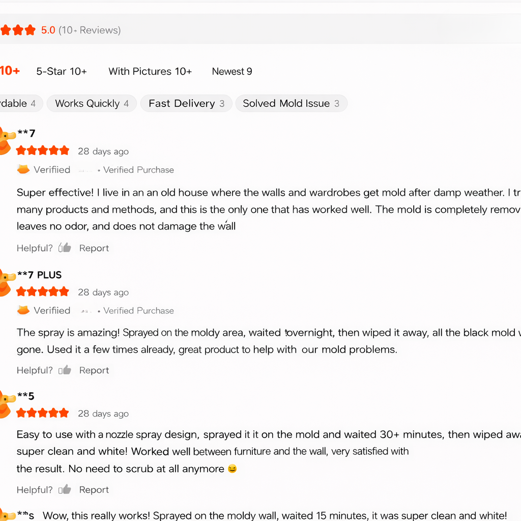 Wood Cleaning and Mold Preventive Agent for Home Wall Wardrobes