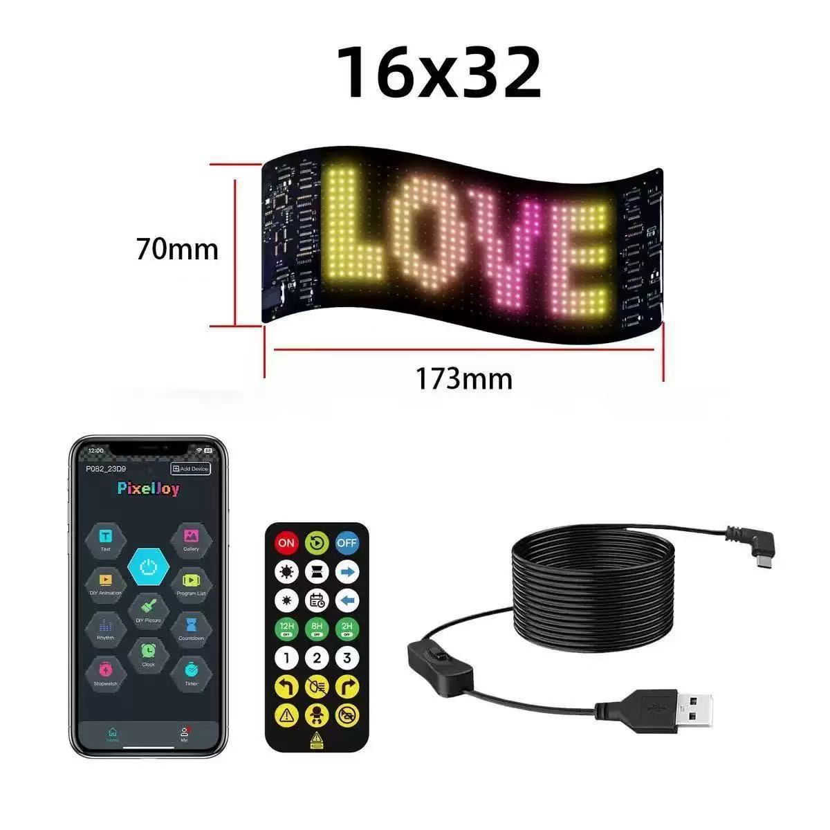 Portable LED car soft-screen sticker – a flexible display screen for use on cars.