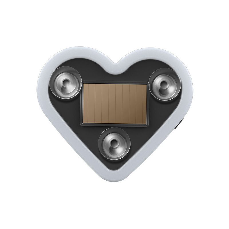 2pic: Solar-powered neon LED triangle-shaped window lights for cars, creating a loving and cozy atmosphere inside the vehicle.