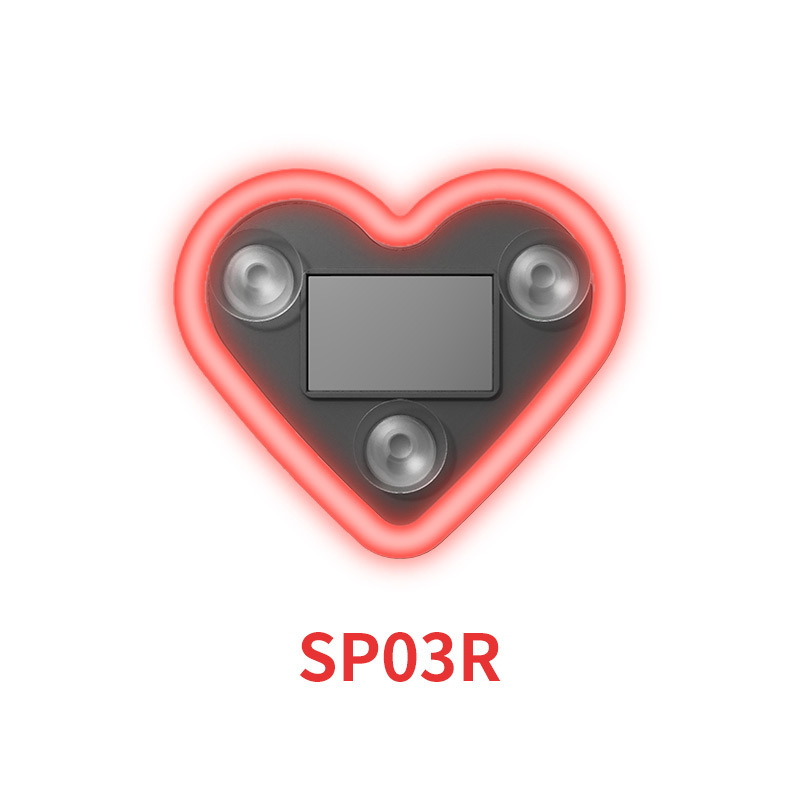 2pic: Solar-powered neon LED triangle-shaped window lights for cars, creating a loving and cozy atmosphere inside the vehicle.