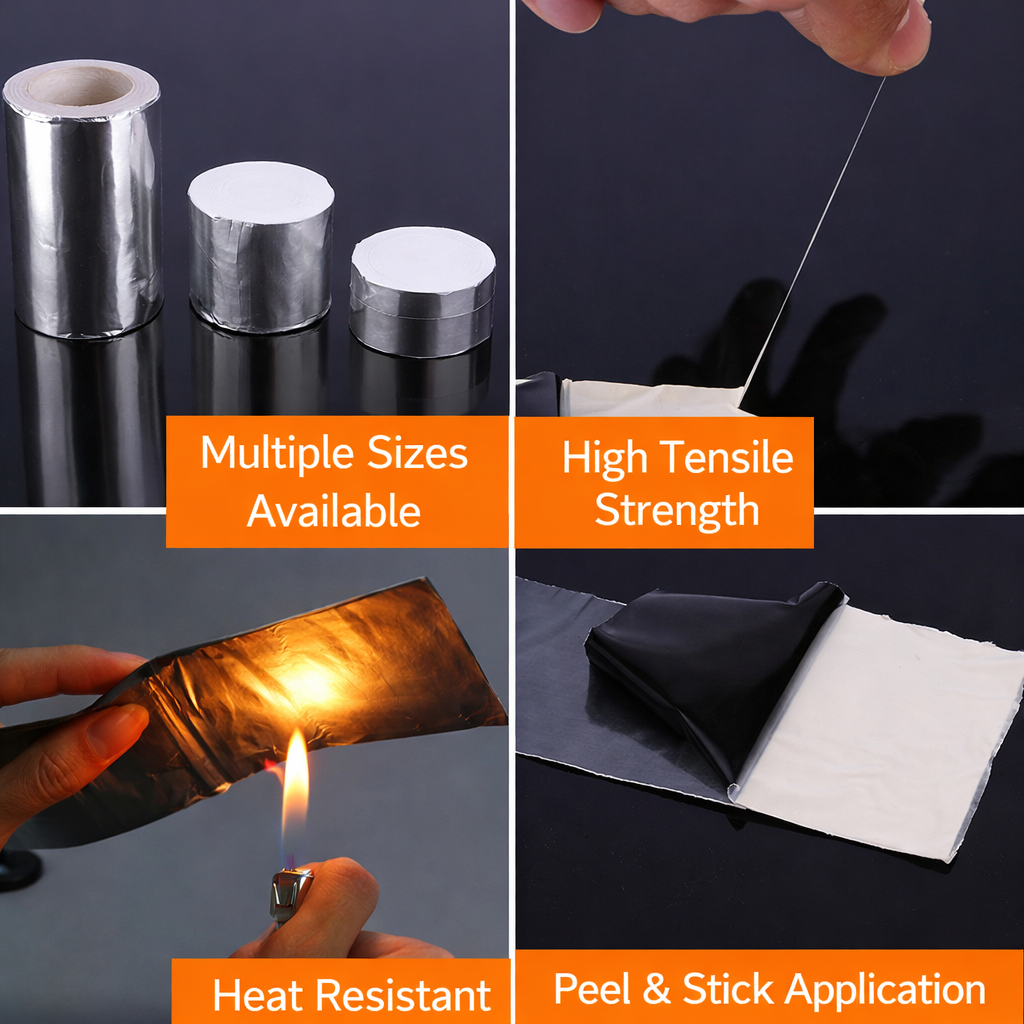 Self-adhesive waterproof membrane for roof leak repair set