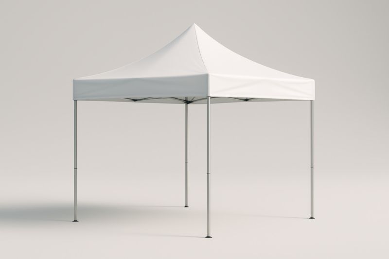 Tente pliante en aluminium et polyester blanc 3x3m(L×l)