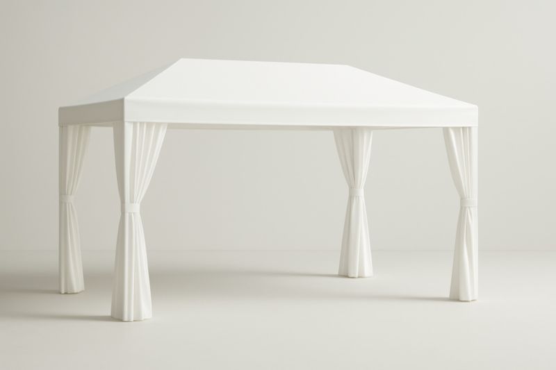 Gazebo de réception en acier et polyester Blanc