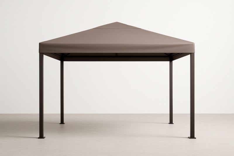 Pavillon de jardin en aluminium marron