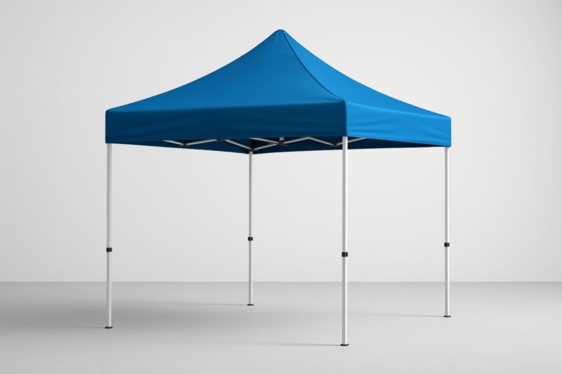 Tente pliante extérieure aluminium polyester bleu 3x3m(L×l)