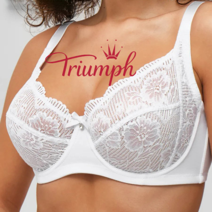 💖Triumph® 4 db-os csomag ✨ Új merevítő nélküli csipkemelltartók, plus size méretekben [75A-110H]