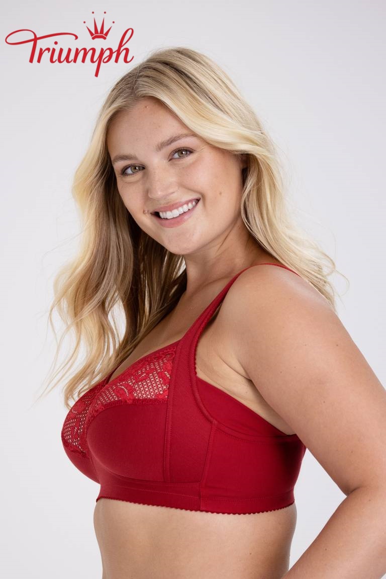 Triumph® 😊 4 részes szett: Szexi és kényelmes klasszikus csipke melltartó, nagyobb keblű nőknek.