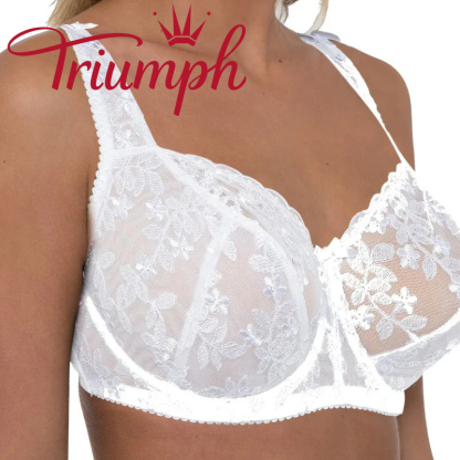 Triumph - 4 részes szett 🔥Triumph Virágmintás Hímzett Csipke Melltartó