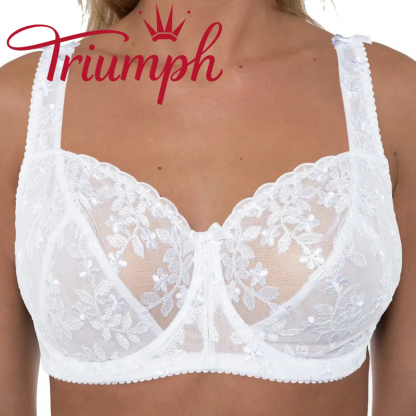 Triumph - 4 részes szett 🔥Triumph Virágmintás Hímzett Csipke Melltartó