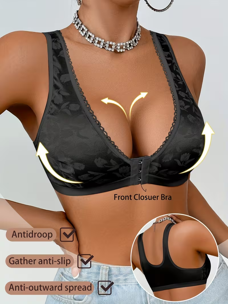 Triumph® 4 részes 💝 70% kedvezmény 💝 Kényelmes plus size melltartó elöl hasítékkal [65A-120H]