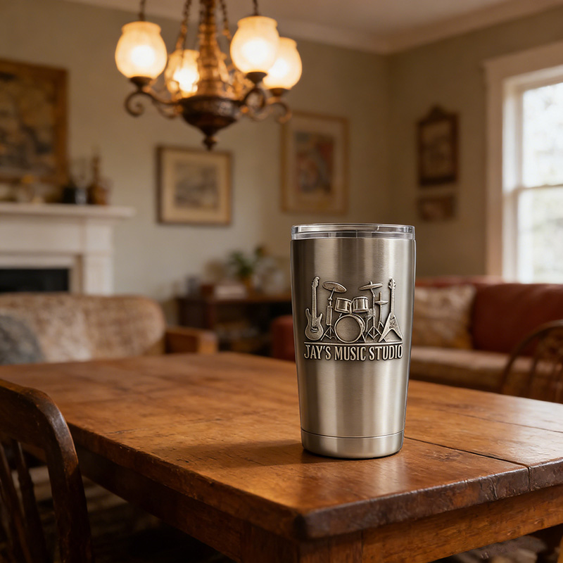 Personalized Rock Band Instrument Stainless Steel Tumbler Custom Name Gift for Guitarist Drummer Bassist Band Members Music Lovers for Performances Birthdays Holiday Parties