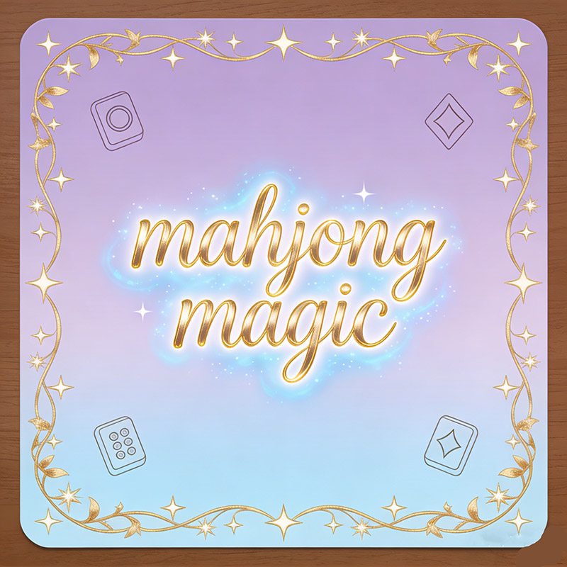 Personalized Mahjong Magic Mahjong Mat Custom Title Mahjong Mat Neoprene Game Surface Travel Portable Playing for Game Night