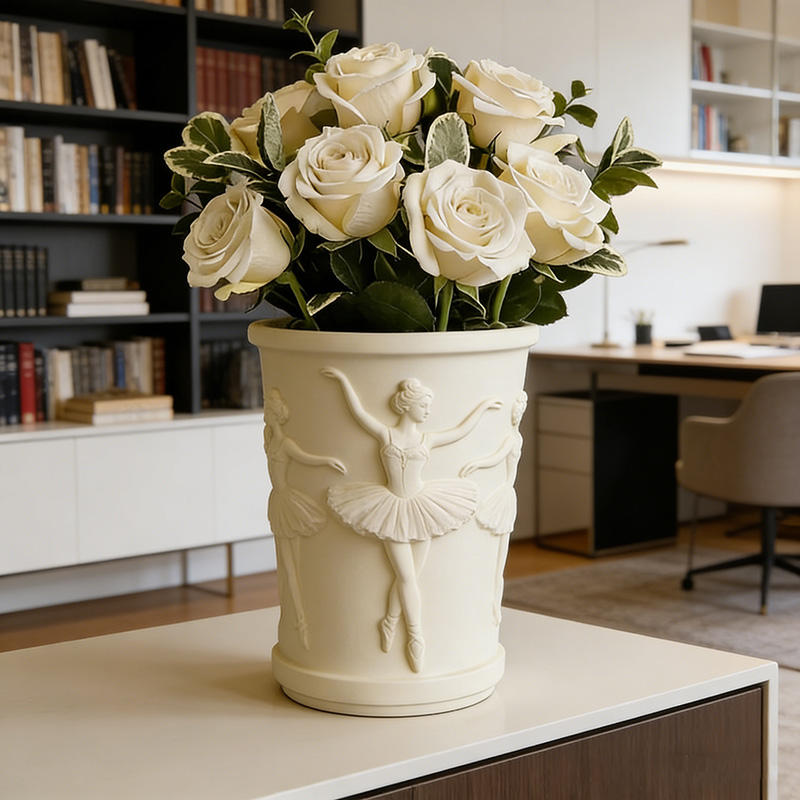 Personalized Multi-Color Ballerina Vase 3D Printed Ballet Dancer Sculpture Flower Pot Gift for Ballet Enthusiasts