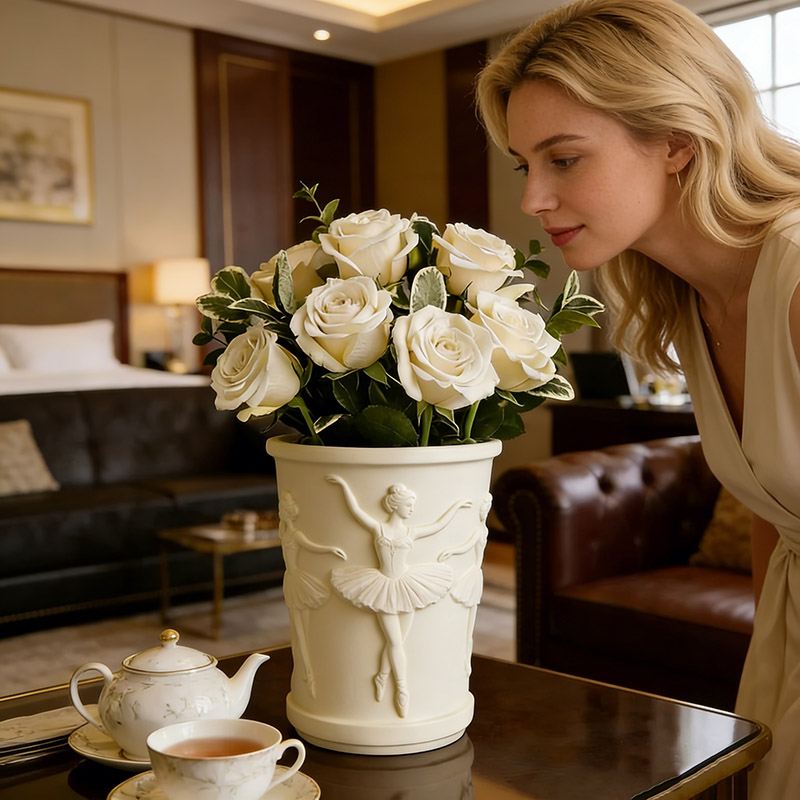 Personalized Multi-Color Ballerina Vase 3D Printed Ballet Dancer Sculpture Flower Pot Gift for Ballet Enthusiasts