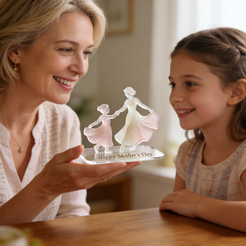 Personalized Mother and Daughter Dance Themed Acrylic Plaques Custom Text Gift for Family Members and Dancers for Mother's Day Birthday Christmas