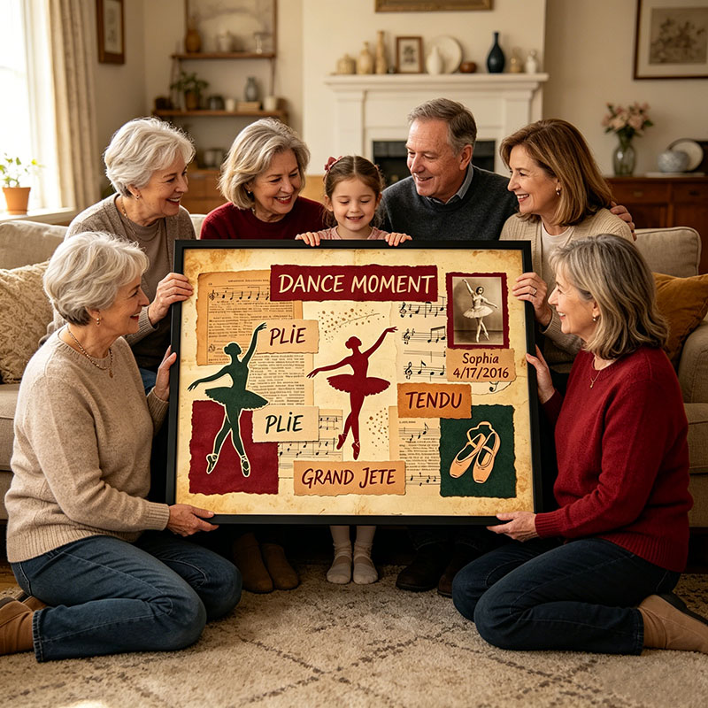 Personalized Retro Dance Moment Posters Wall Art Custom Title and Photo Commemorating Dance Competitions and Performances Gifts for Moms Grandmas Dance Teachers or Dance Studios