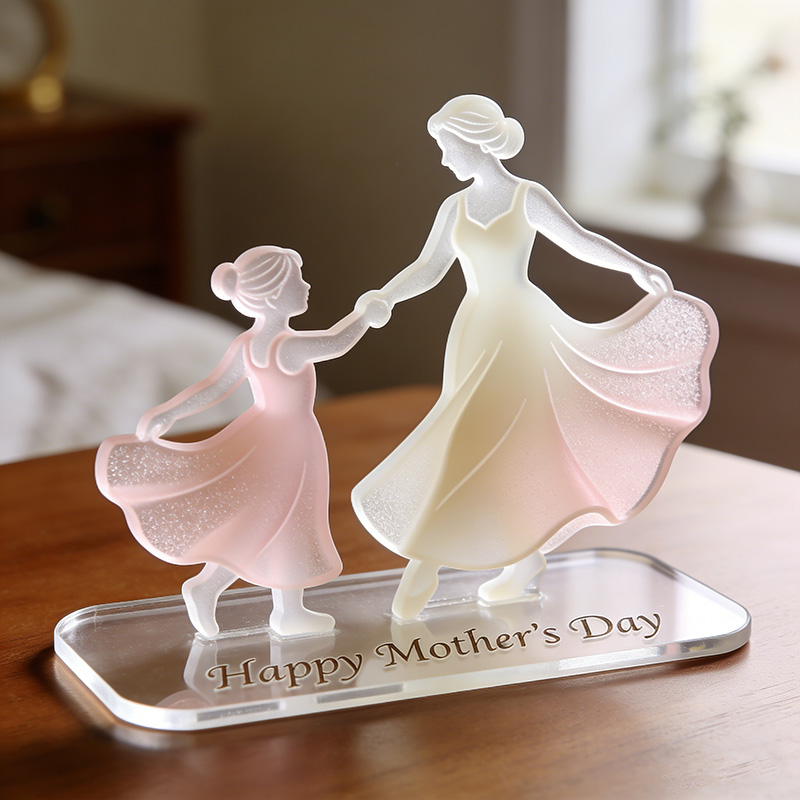 Personalized Mother and Daughter Dance Themed Acrylic Plaques Custom Text Gift for Family Members and Dancers for Mother's Day Birthday Christmas